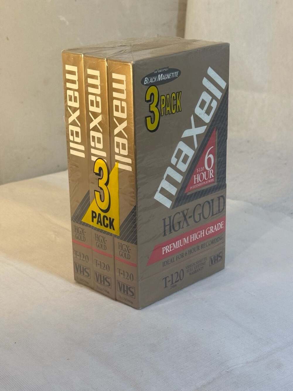 Maxell HGX-Gold T-120 VHS Video Cassette 3-Pack